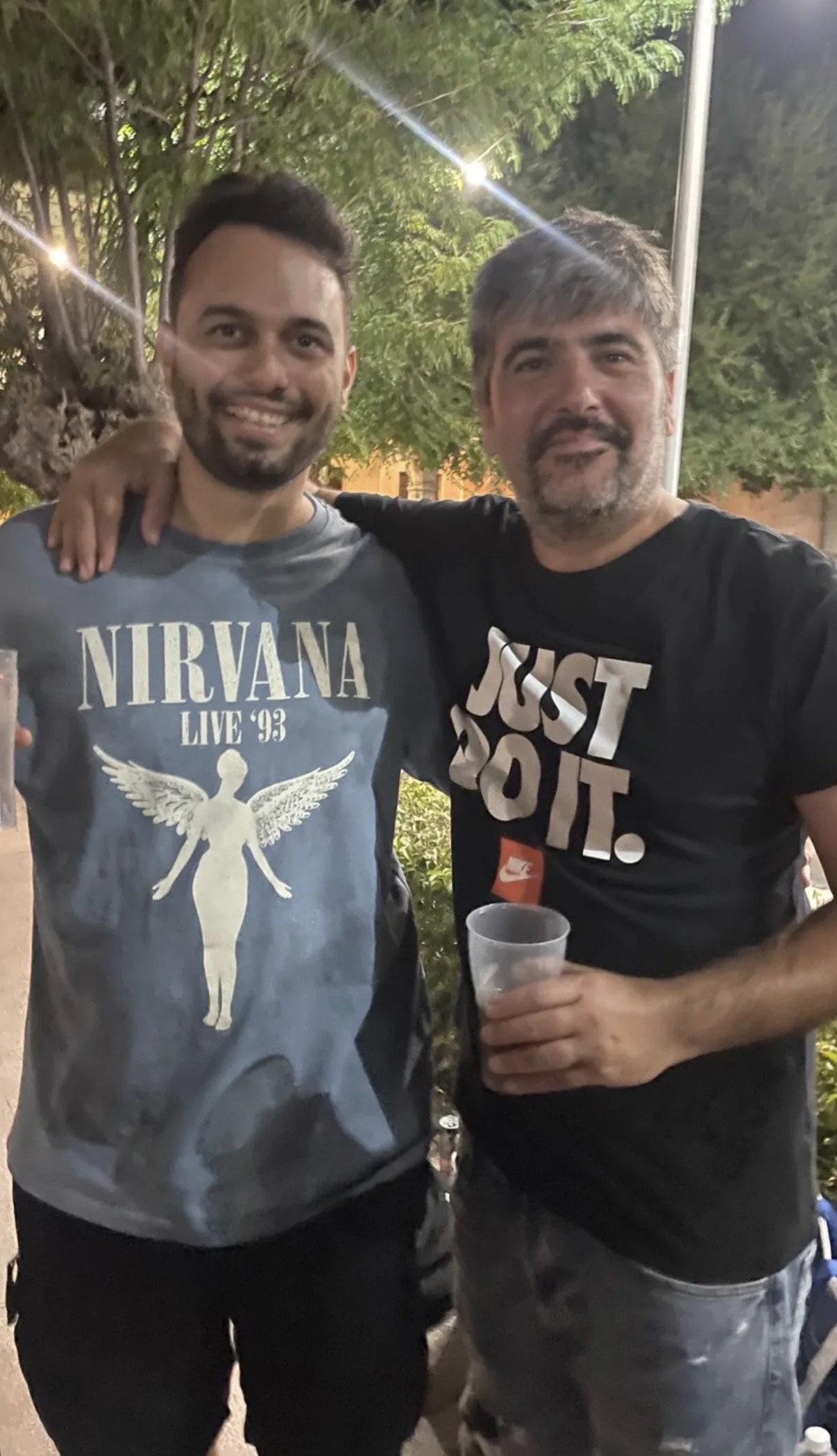 Xavi con David de los Estopa